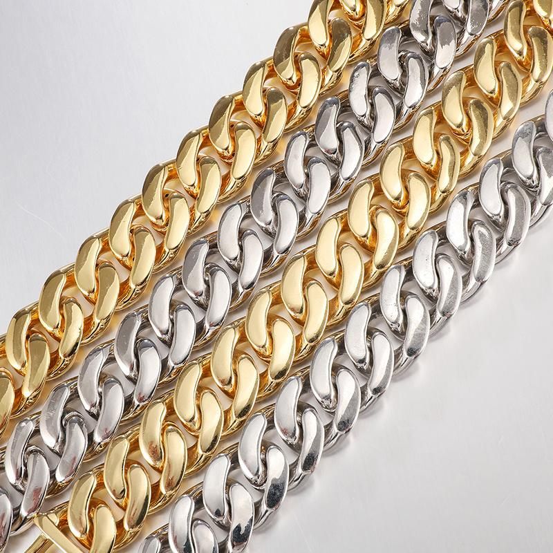 20mm Thick Peacock Eye Cuban Link Chain Necklace