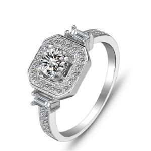 Elegant Lady 925 Sterling Silver Anniversary Wedding Ring