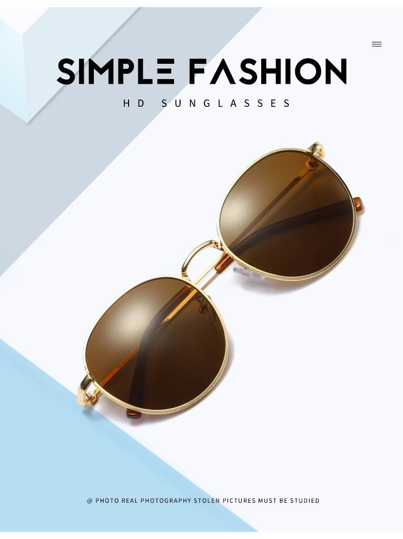 Fashion Metal Round Sunglass Retro Women Sunglasses