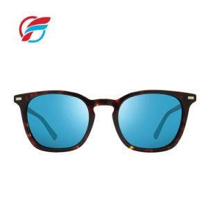 FDA Ce Certificated Stylish OEM Retro Plastic Men Sunglasses with Polarized Mirror Lenses