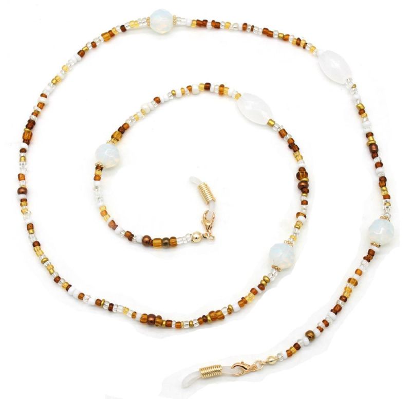 Women′s Chain Mixed Color Beads Handmade Sunglasses Chain Glasses Europe Jewelry