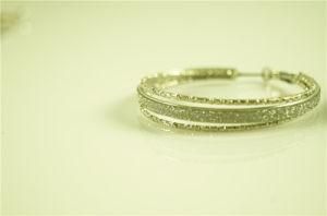 Three Layers Alloy Textured Hoop Earring