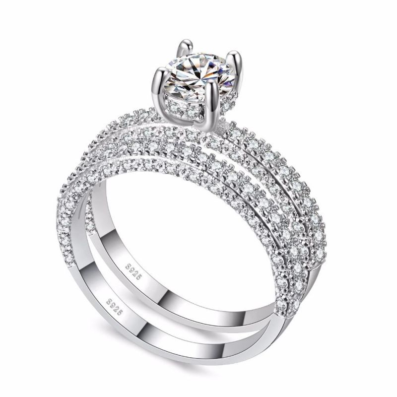 Women Fashion Cubic Zirconia Wedding Engagement Ring Fashion Jewelry