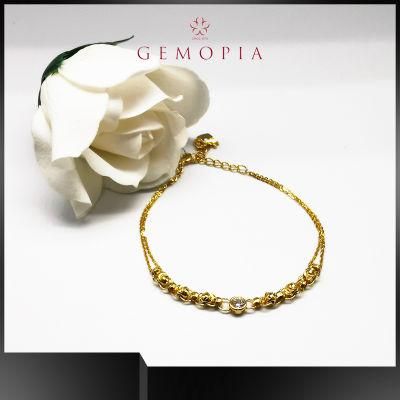 Fashion Customized Color Gold Lady Chain Bracelet for Woman