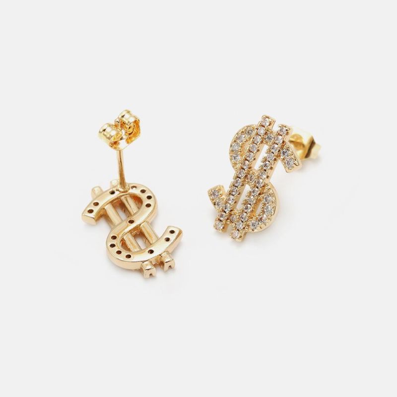 Wholesale Necklace and Earrings Set Dollar Shape Pendant Jewelry Set