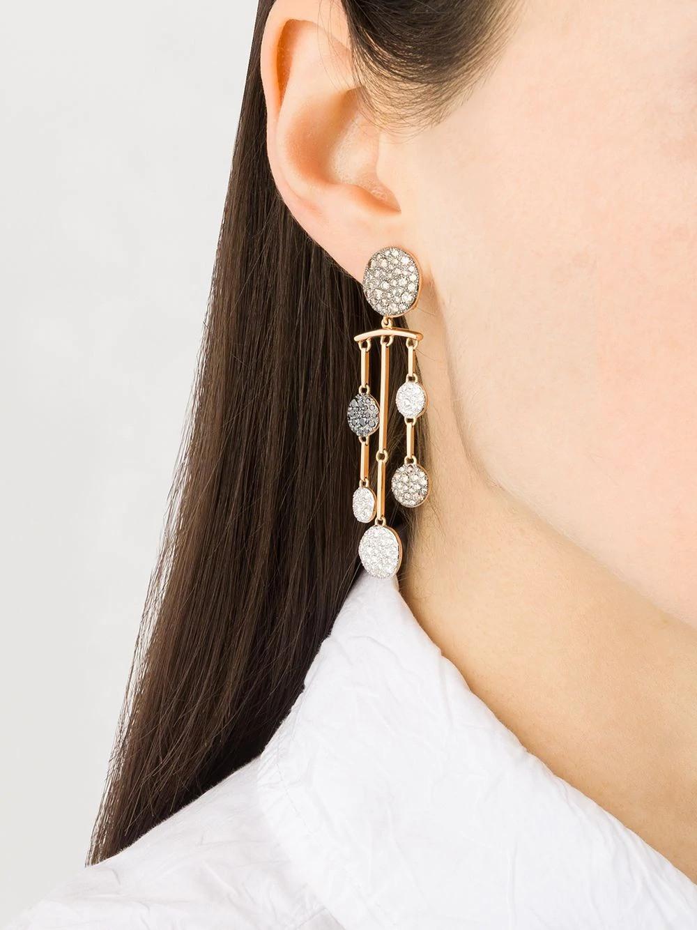 Fashion with Zirconia Long Tassel Ball Earrings Jewelry
