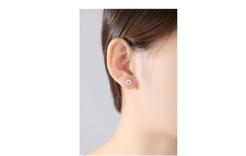 Buttons Shape Ear Stud Solid Fashion Jewellery Earring