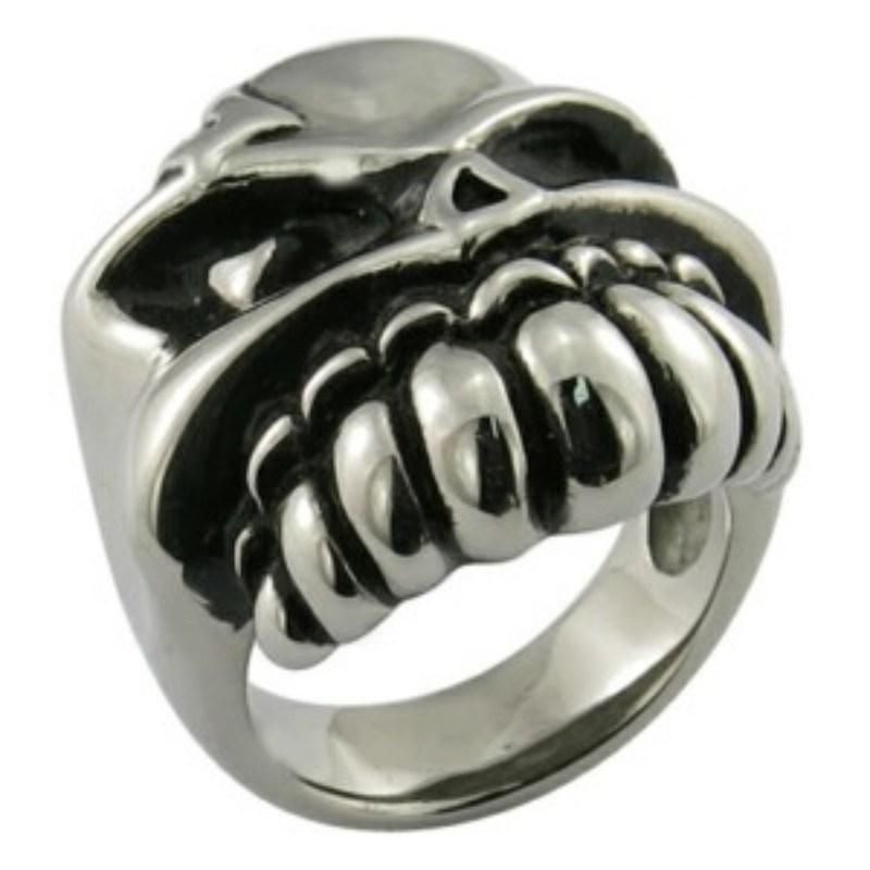 Custom Stainless Steel Skull Biker Rings