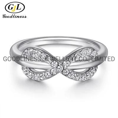 Infinity Vintage Wedding Engagement Eternity Moissanite Diamond Rings for Women