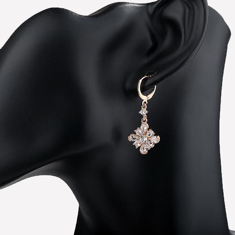 Fashion Earring Chain Necklace Jewelry Set with Nice Cubic Zircon