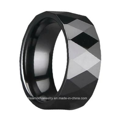 Fine Beveled Ceramic Ring Faceted Ring