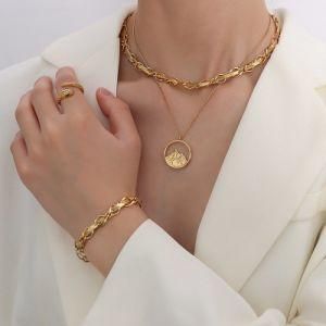 Simple Design Stainless Steel Chain Bracelet for Women