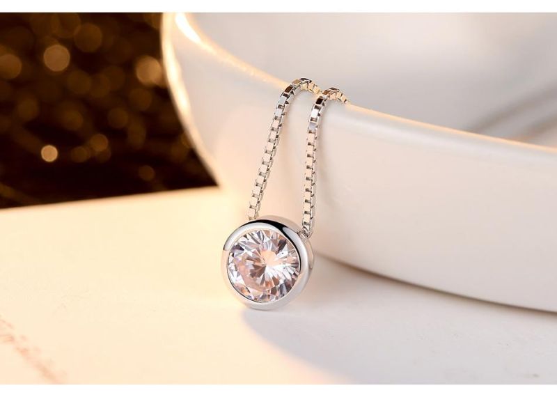 Fashion Jewellery Eye of The Sky Zircon Charm Pendant Necklace for Women