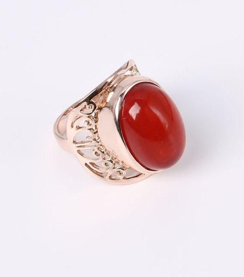 Fashion Jewelry Ring Rhodium Plated with Rhinestone CZ Stone and Acrylic Pearl