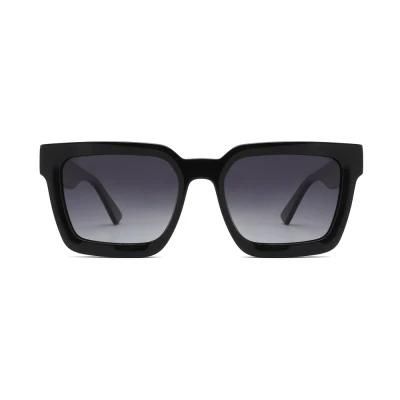 Hot Sell Oversize Square Shape Lens Acetate Frame Sunglasses Fashion Retro Luxury Custom Gradient Eyewear