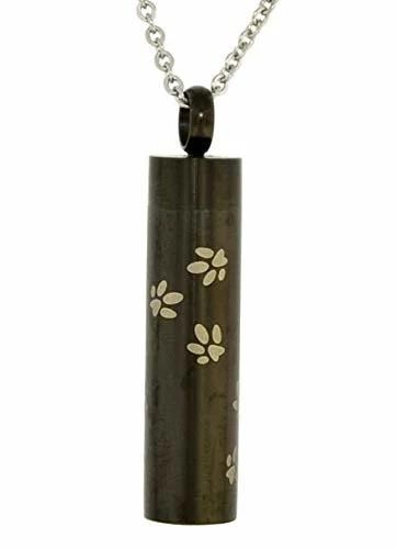 Minimalist Bar Urn Pet Paw Ashes Keepsake Exquisite Cremation Jewelry