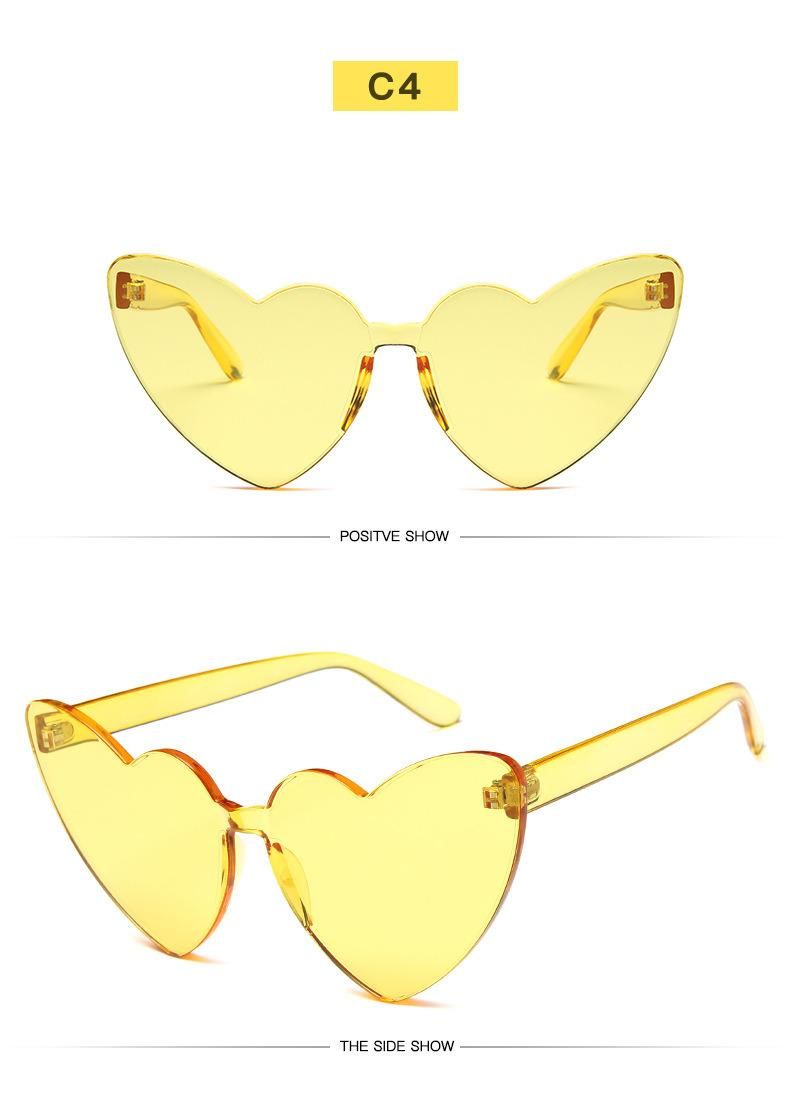 Wholesale Custom New Fashion Heart Shaped Frame Womens Sunglasses