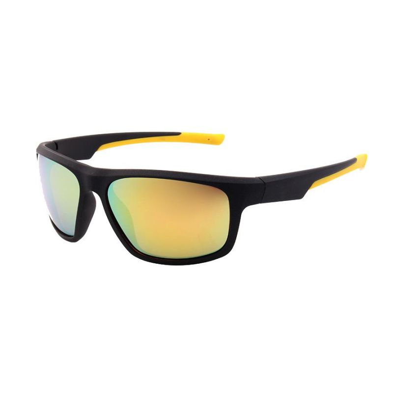 2017 Stylish Cycling Sports Sunglasses with Yellow Rubber