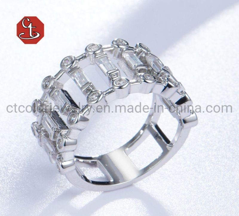 2021 New Fashion jewellery 925 Sterling silver Bling Ring