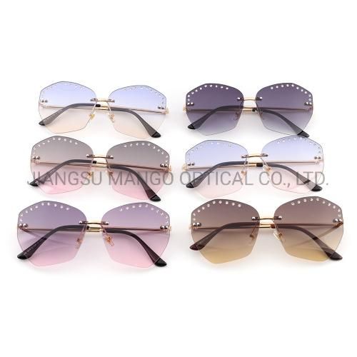 Diamonds Decoration Polygon Fashion Sunglasses
