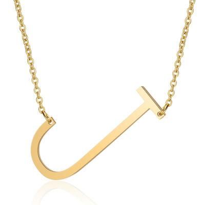 Manufacturer Custom Word Fashion Necklace Jewelry High Quality Non Fade Chain 14K 18K Gold Plated Character Letter Necklace jewellery