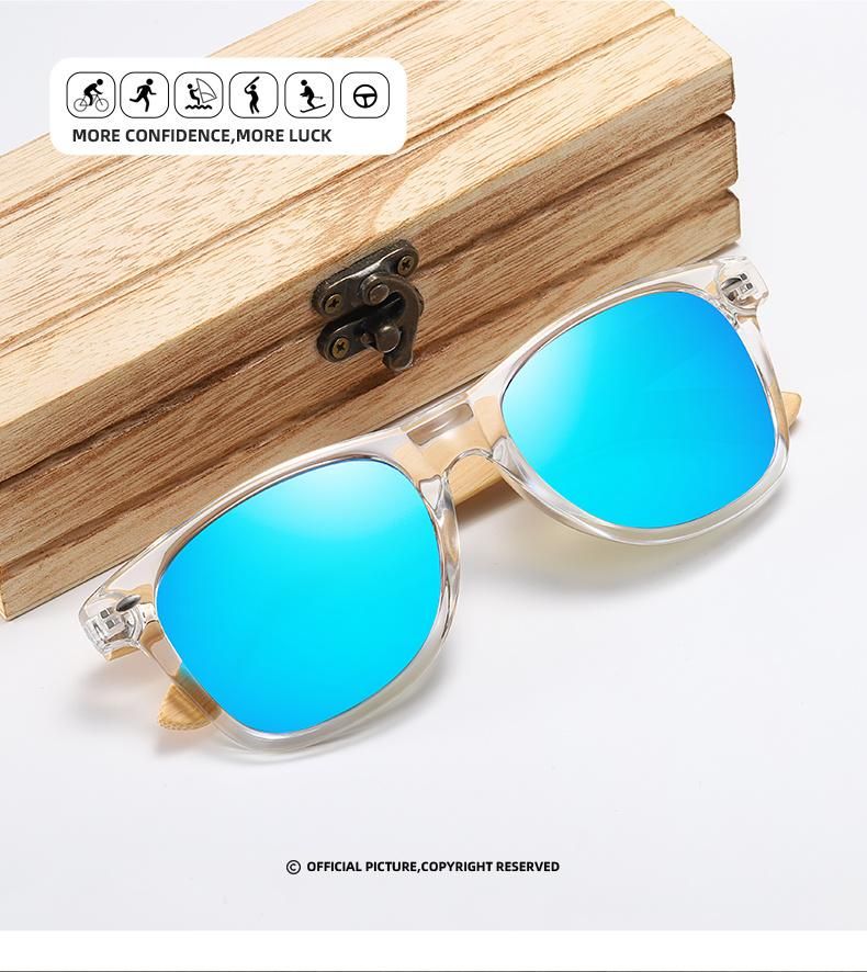 Superhot Eyewear Baboo Frame Fashion 2021 Baboo Frame Men Women Polarized Small Rectangle Lenses Sunglasses