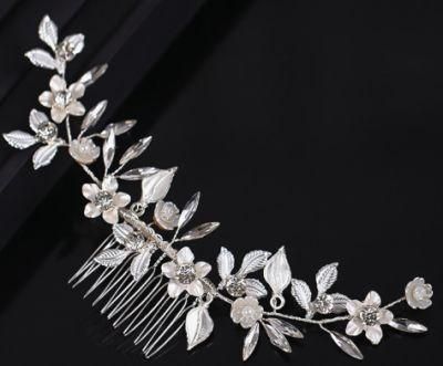 Bridal Wedding Crystal Leaf Hair Vines Hair Comb Hair Clip Headpiece