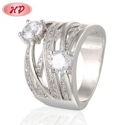 Wholesale Luxury Design Wedding Rings for Women Cubic Zirconia Rings Female Fashion Gifts
