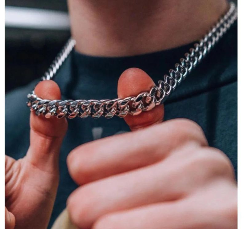 Vnox Cuban Chain Necklace for Men Women, Basic Punk Stainless Steel Curb Link Chain Chokers, Vintage Gold Tone Solid Metal Collar Dropshipping Wholesale