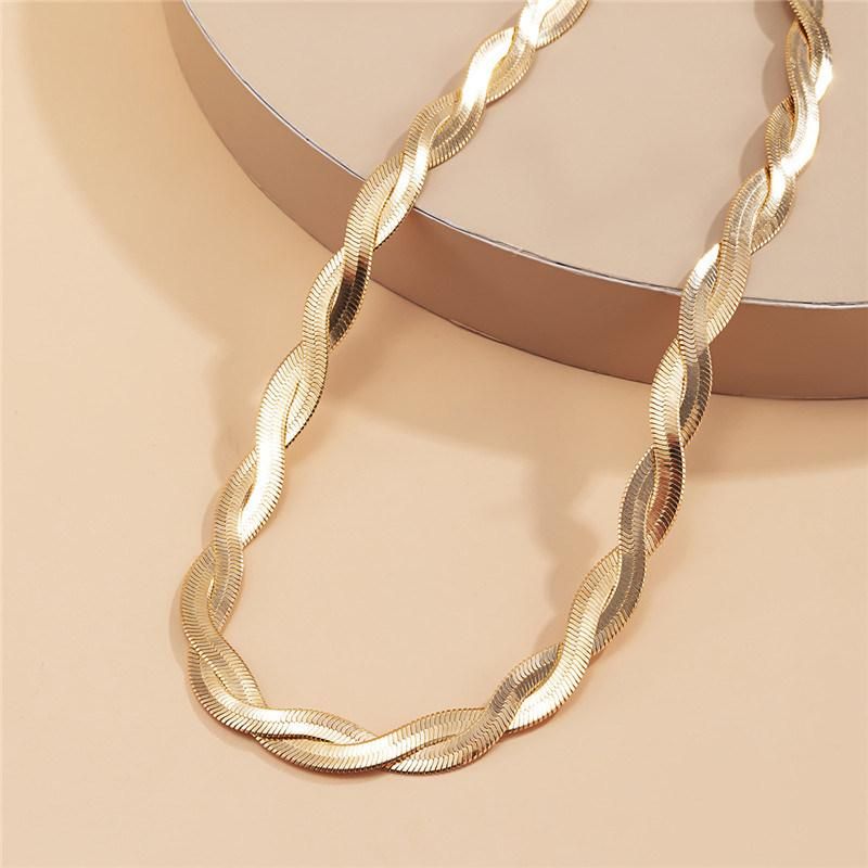 Manufacturer Custom Fashion Personality Rhodium Silver Gold Plated Braided Snake Chain Necklace Head Coin Pendant Hip Hop Necklace