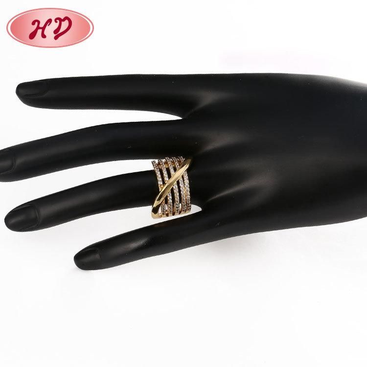Fashion Women Accessories Elegant Lady Ring Plating Inlay Zircon Rings