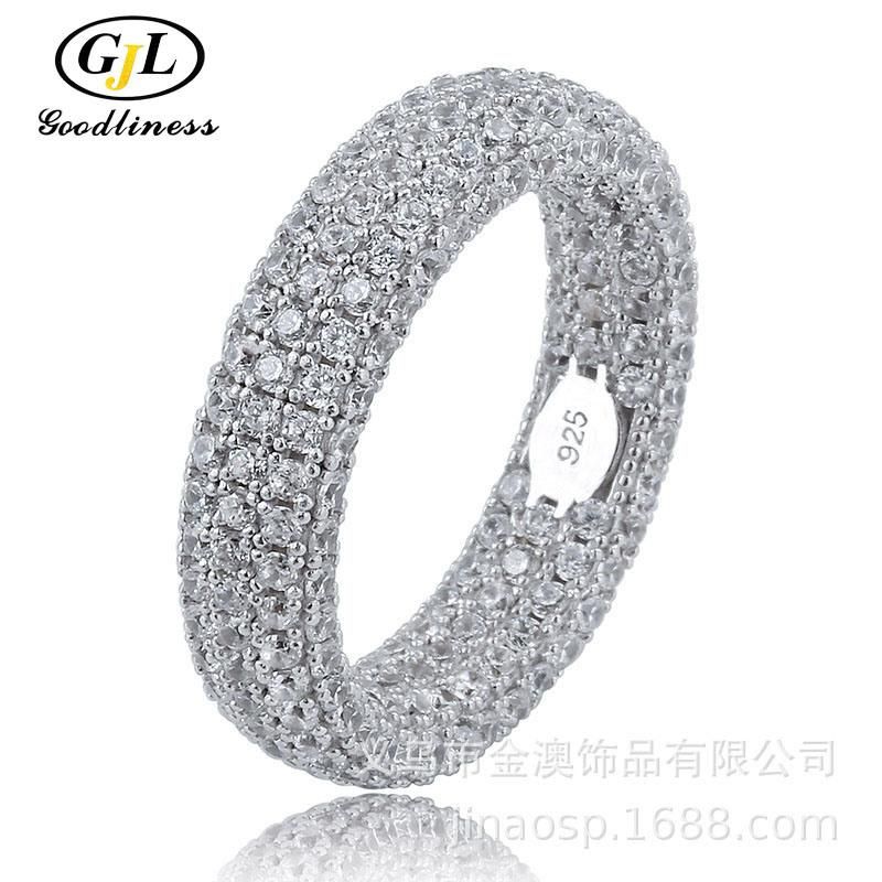 Rhinestone Crystal Gold Filled Plated Cubic Zircon Rings for Women