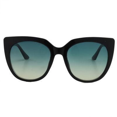 2020 Oversized Black Retro Fashion Sunglasses with Ocean Lens