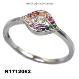 Hot Sale Rhodium Plating 925 Sterling Silver Ring