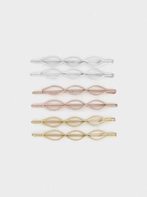 Wholesale Hair Accessories Set of Metallic Hairslides Hair Clip