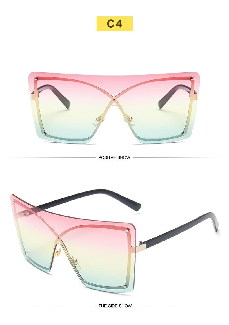 One Piece Sunglasses Big Frame One-Piece Female Personality Ocean Sunglasses
