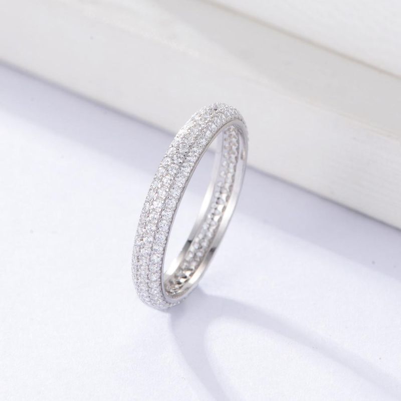 Fashion Engagement Jewelry Gold Plated 925 Silver Ring Cubic Zirconia Vintage Rings