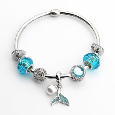 Fishtail Pendant Bracelet DIY Large Hole Crystal Beaded Hand Ornament
