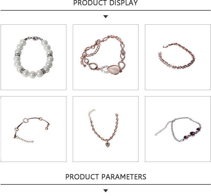 2020 Most Popular Fashion Jewelry Silver Chain Bracelet Purple Diamond