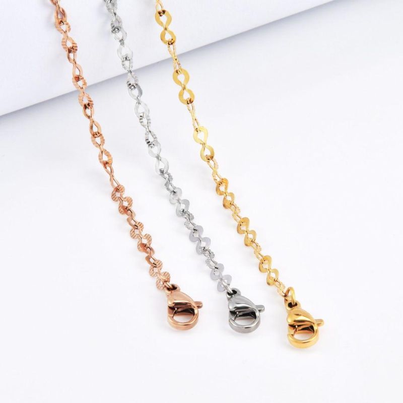 Fashion Necklaces Making Chain Eight Figure Chain Embossed Jewelry