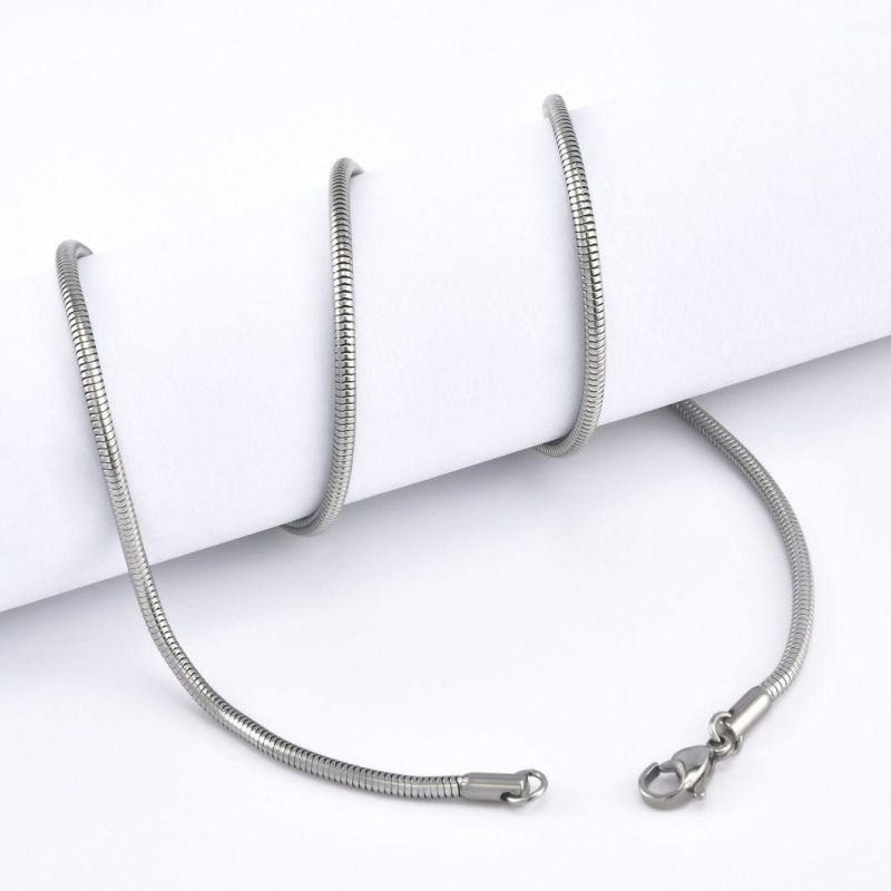 18K Gold Plated Stainless Steel Fashion Jewelry Snake Chain Necklace Jewelry 18inch 46cm