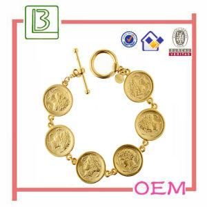 European Dollar Coin Bracelet with O T Clasp Closure