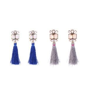 Tassels Gold Fashion Jewelry Stainless Steel Crystal Wedding Earring