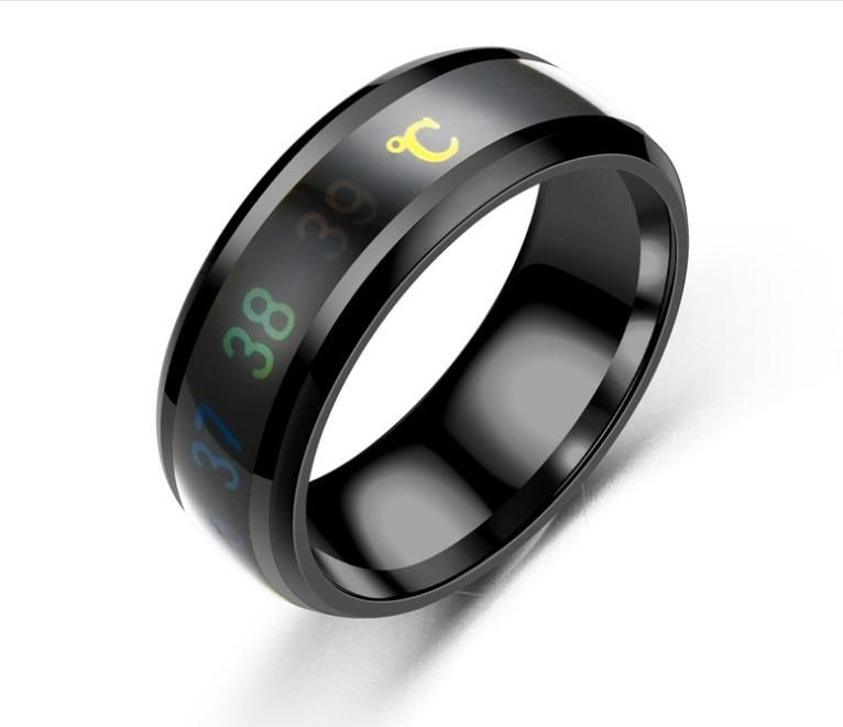 Smart Temperature Ring Stainless Steel Ring Titanium Steel Hot Style
