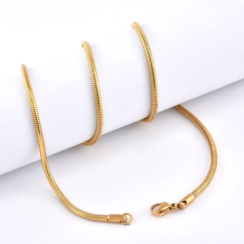 Jewelry Manufacturer Fashion Stainless Steel Jewelry Hip Hop Jewelry Snake Chain Necklace 24" 61cm