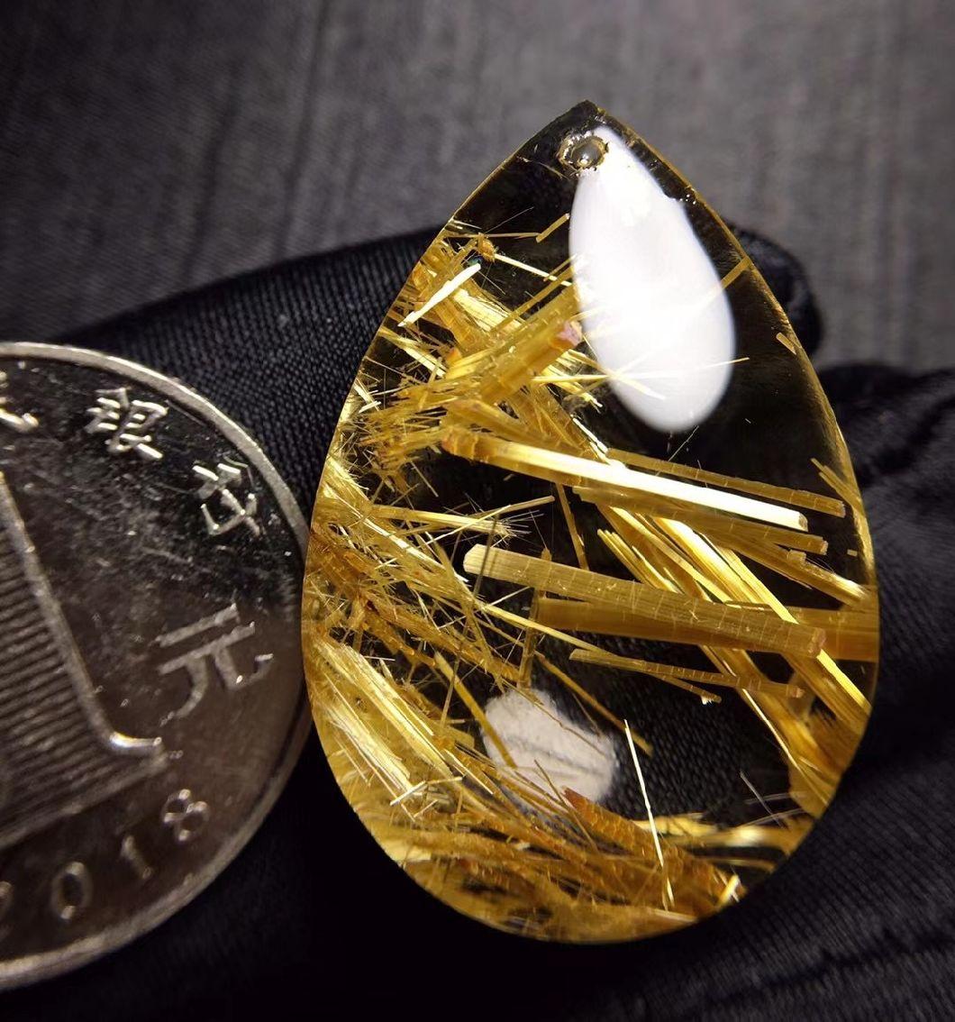 High Quality Rutilated Quartz Pendants Natural Crystal