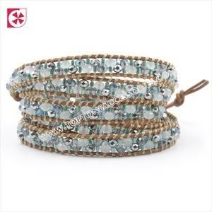 Women Handmade Crystal Beaded 4 Wraps Bracelets