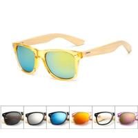 High Quality Fashion Bamboo Temple Plastic Frame Sunglasses