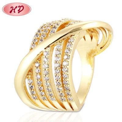 Fancy Gift Items for Ladies Women Trendy Gold Plated Ring for Wholesale