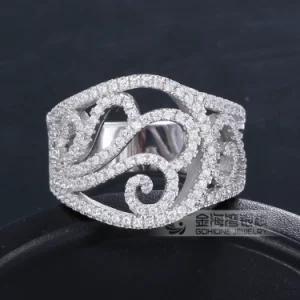 Sterling Silver Cubic Zirconia Pave Setting Ring
